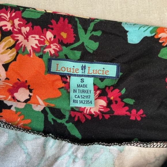 Louie Lucie Floral Black Skirt Size Small - Picture 4 of 6